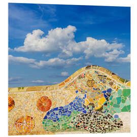 Foam board print Mosaic in the Park Güell