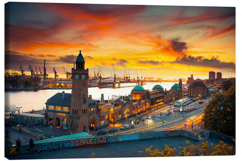 Tableau sur toile Hamburg Skyline