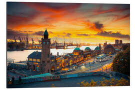 Magnettafel Hamburg Skyline