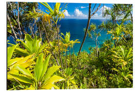 Tableau en aluminium Kauai Hawaii Kalalau Trail