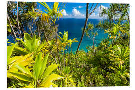 Foam board print Kauai Hawaii Kalalau Trail