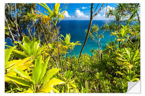 Naklejka na ścianę Kauai Hawaii Kalalau Trail