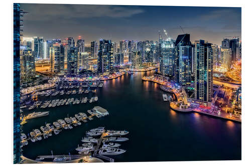 Tableau en PVC Dubai Marina at dawn