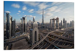 Aluminium print Dubai City Long Exporsure