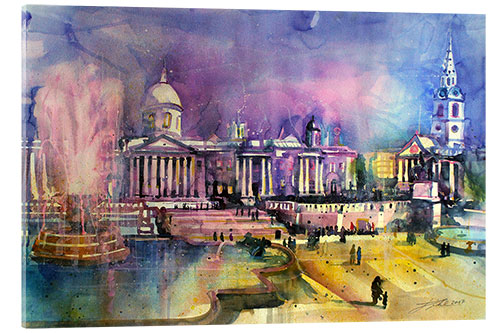 Acrylic print London, Trafalgar Square