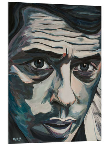 Quadro em PVC Ne me Quitte Pas, Jacques Brel portrait