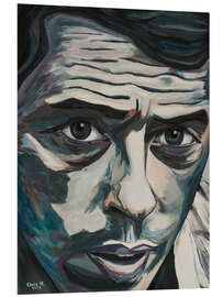 Foam board print Ne me Quitte Pas, Jacques Brel portrait