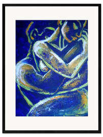 Ingelijste kunstdruk Lovers - Night Of Passion I