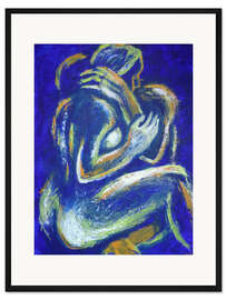 Gerahmter Kunstdruck Liebhaber - Nacht der Leidenschaft II