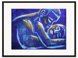 Gerahmter Kunstdruck Liebhaber - Nacht der Leidenschaft VI