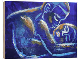 Tableau en bois Lovers - Night Of Passion VI