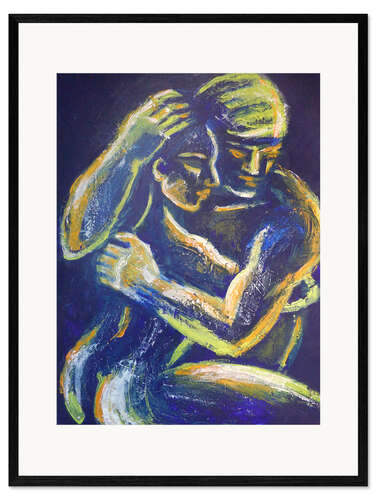 Impresión de arte enmarcada Lovers - Night Of Passion III