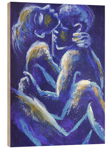 Wood print Lovers - Night Of Passion IV