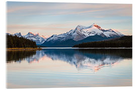 Acrylglasbild Sonnenuntergang über den Rocky Mountains, Kanada