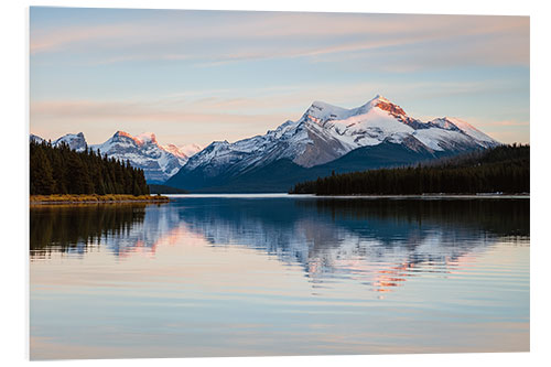 Foam board print Sunset over the Rockies, Canada