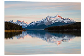 Foam board print Sunset over the Rockies, Canada