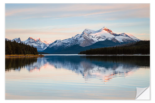 Naklejka na ścianę Sunset over the Rockies, Canada