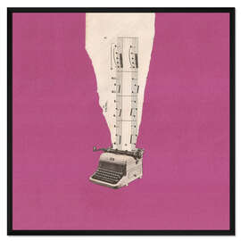 Gerahmter Kunstdruck Schreibmaschine