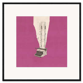 Framed art print Typewriter - Carlos Quitério
