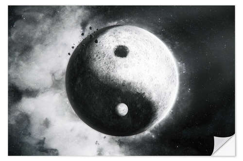 Selvklebende plakat Yin Yang