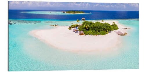 Aluminium print Aerial view of island in the Maldives