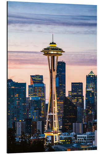 Cuadro de aluminio Space Needle at sunrise, Seattle