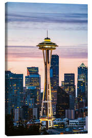 Lærredsbillede Space Needle at sunrise, Seattle