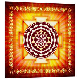 Foam board print Sri Yantra Energy Light