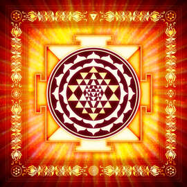 Magnettafel Sri Yantra Energy Light