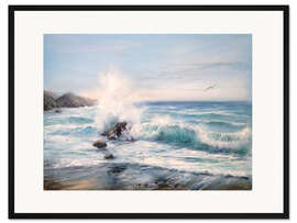 Gerahmter Kunstdruck Die Sturzwelle