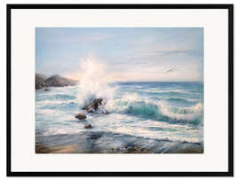 Ingelijste kunstdruk The fall wave
