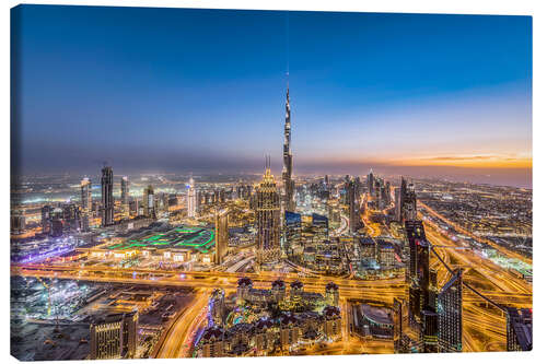 Leinwandbild Dubai Ctiy Sonnenuntergang