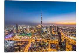 Gallery print Dubai City Sunset