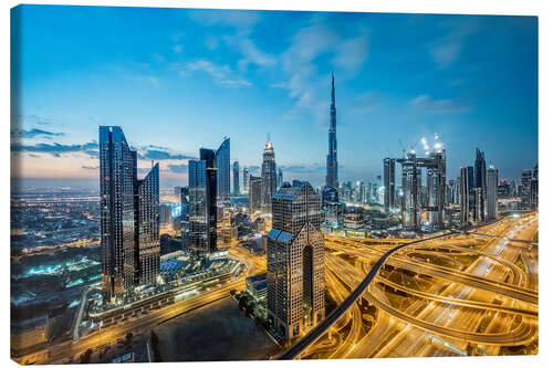 Canvas print Dubai City lights