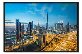 Gerahmter Kunstdruck Dubai City lights