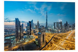 Foam board print Dubai City lights