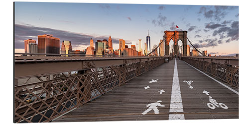 Aluminium print Brooklyn Bridge New York