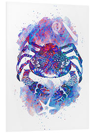 Foam board print Psychedelic Crab