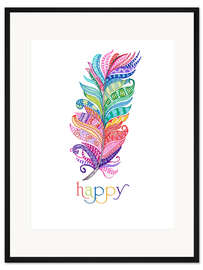 Gerahmter Kunstdruck Happy