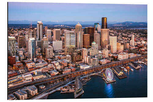 Aluminium print Aerial view of Seattle skyline, USA