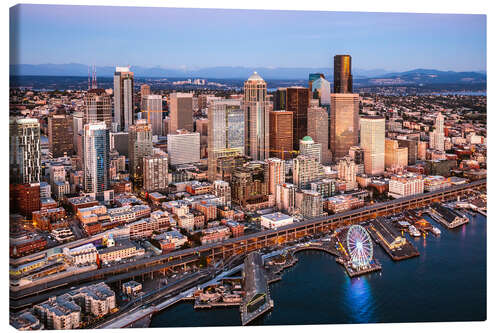 Canvas print Aerial view of Seattle skyline, USA