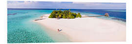 Quadro em PVC Dream island in the Maldives