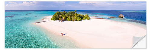 Selvklæbende plakat Dream island in the Maldives