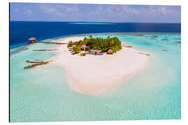 Alubild Brummenansicht der Paradiesinsel, Maldives