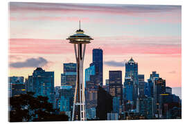 Acrylglas print Space Needle and Seattle skyline, USA