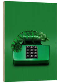 Tableau en bois CHAMELEPHONE - Jonas Loose