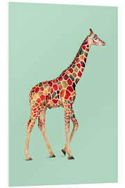 Foam board print COLORED GIRAFFE