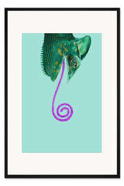 Gerahmter Kunstdruck Candy Chameleon