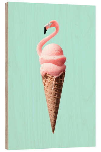 Puutaulu Flamingo Cone