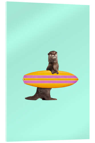 Akryylilasitaulu SURFING OTTER